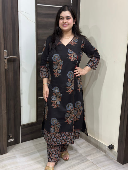 Ruhani Cotton kurta set for women black