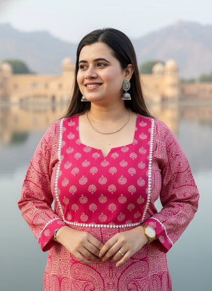 Airy Cotton kalamkari kurti for women rani