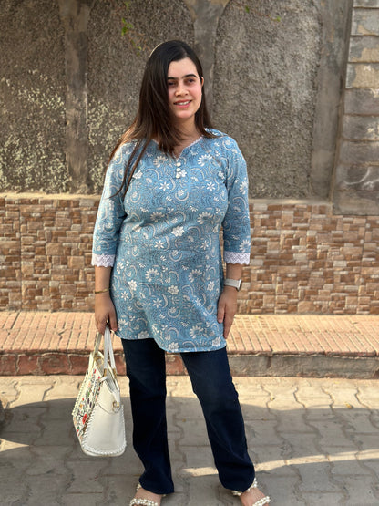 Short Cotton tunics for women - Vijay Laxmi