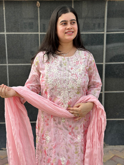 Jasmine Cotton kurta Set with dupatta