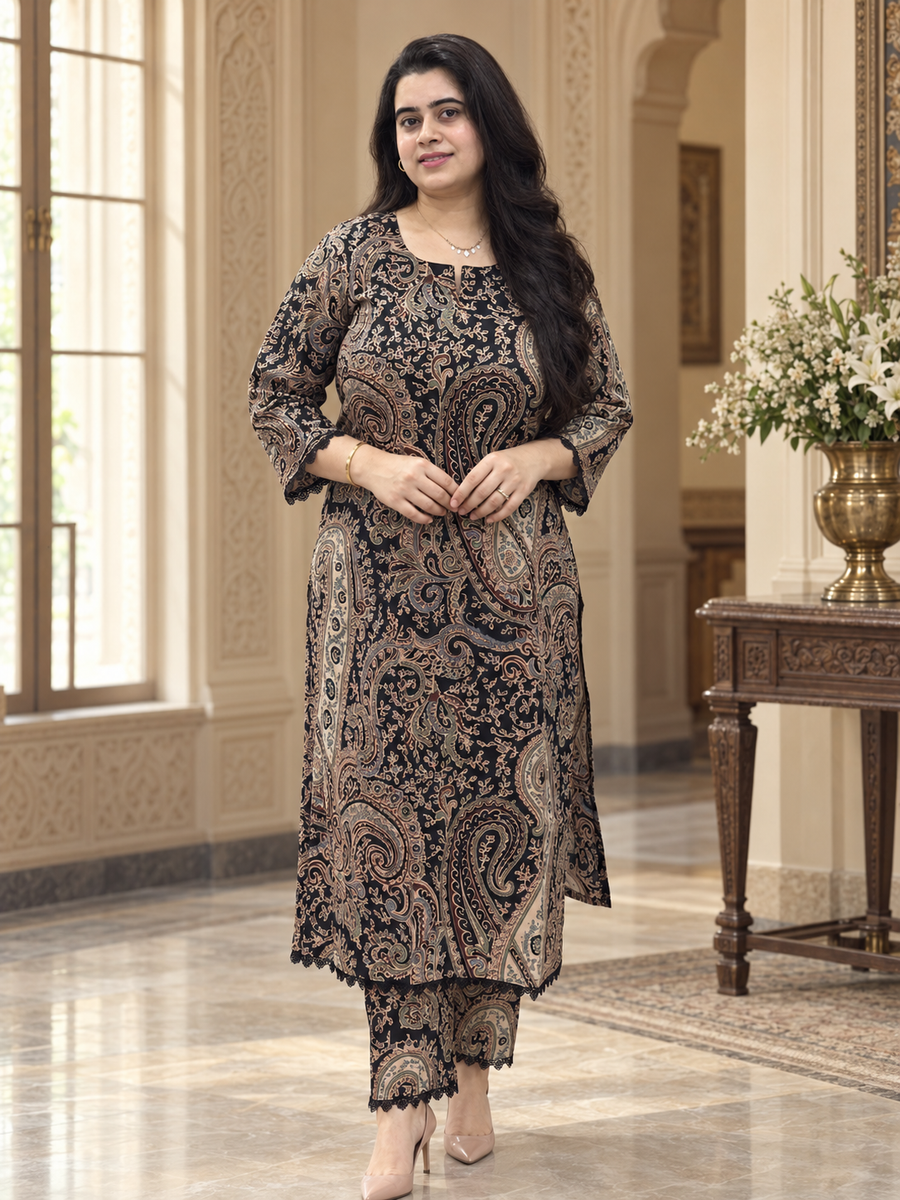 Gulmohar kalamkari cotton kurta & pant