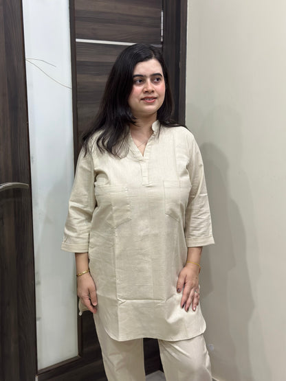 Zoya Off-White Co-ord Set