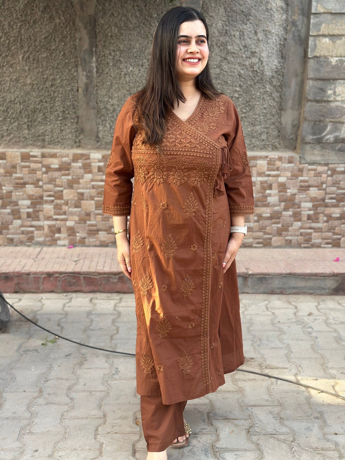 Cotton Chikankari kurta Set