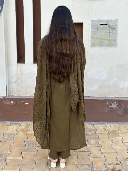 Thread Work Cotton Suit For Women - Vijay Laxmi