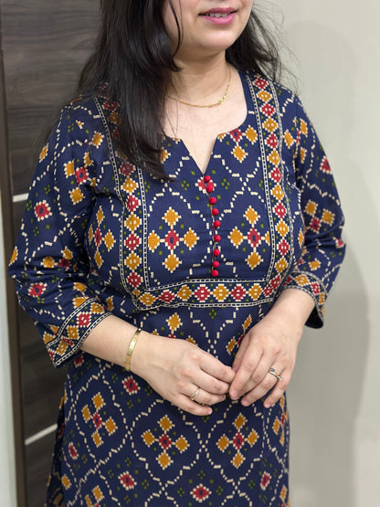 Ruhani Cotton kurta set for women blue