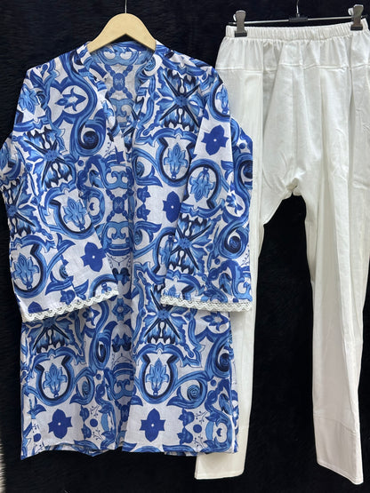 Jasmine Farshi Salwar Suit lndigo
