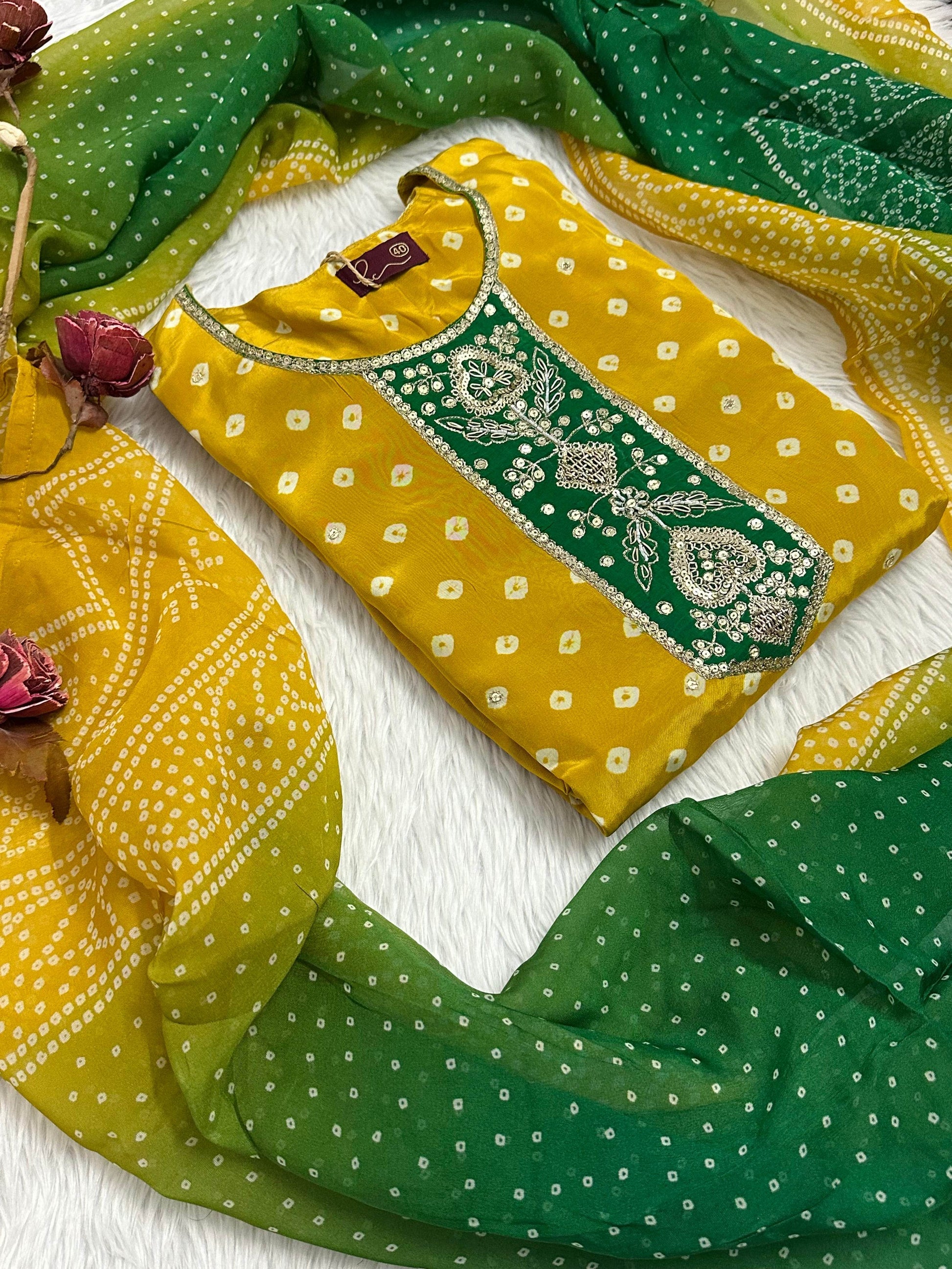 Soft Crepe Silk Suit For Women - Vijay Laxmi