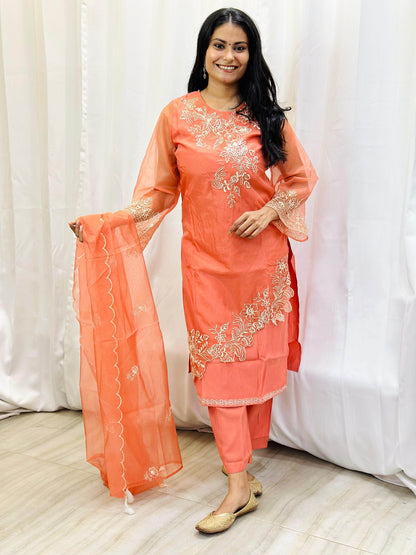 Organza Suit Set For Women - Vijay Laxmi