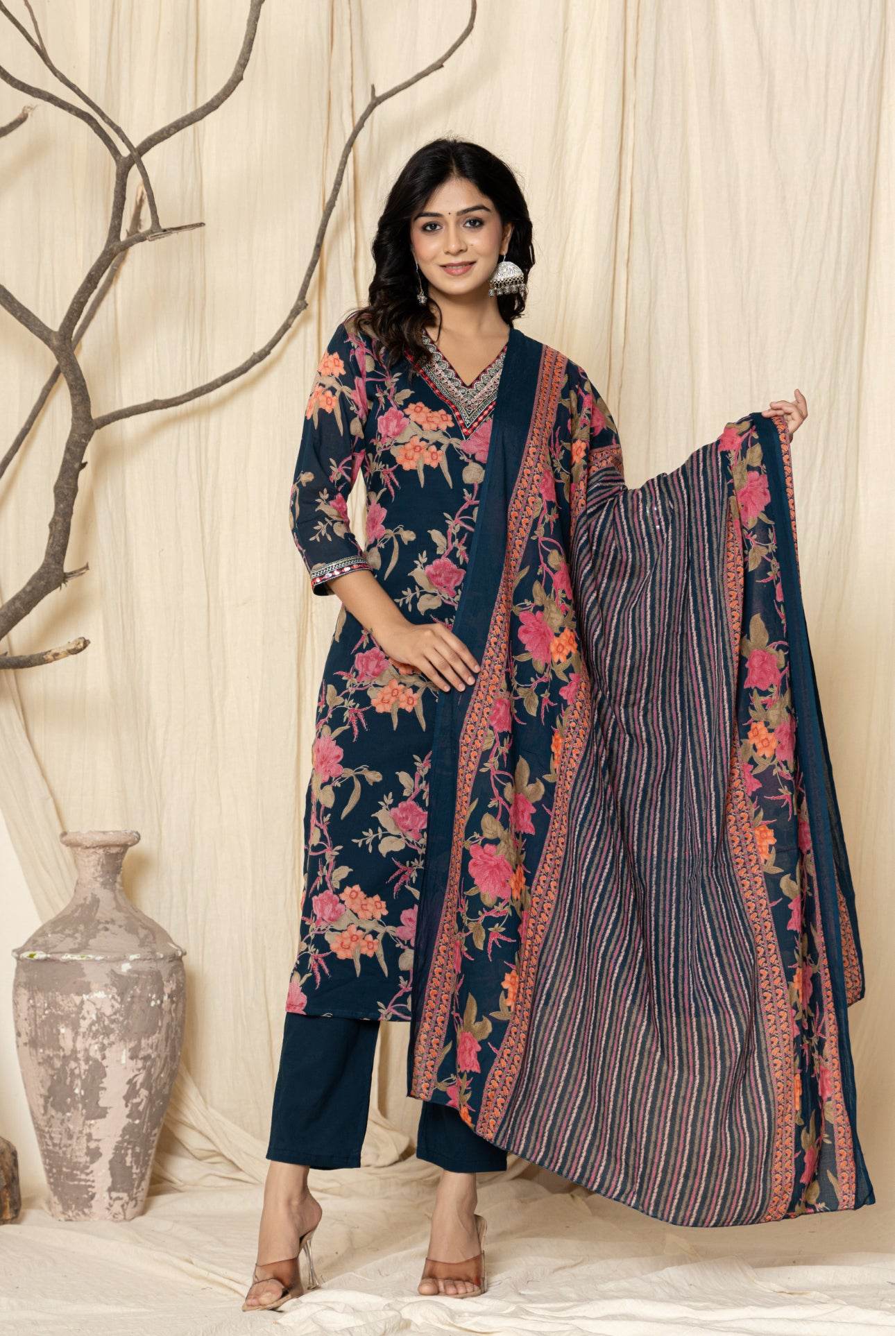 Plus size Cotton suit - Vijay Laxmi