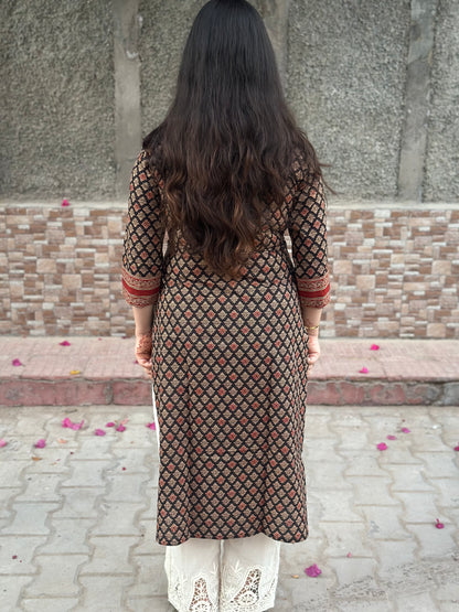 Airy Cotton Kurti for women black