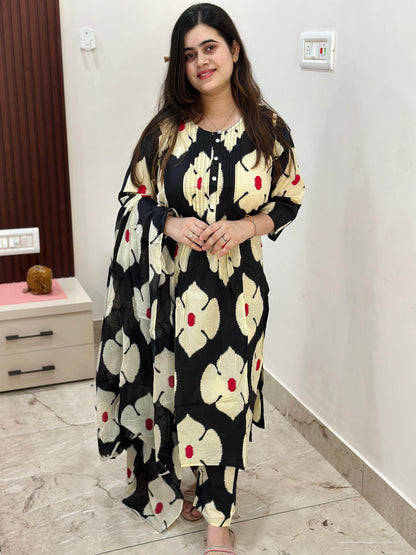 Floral Cotton Kurta Set for Women - Vijay Laxmi