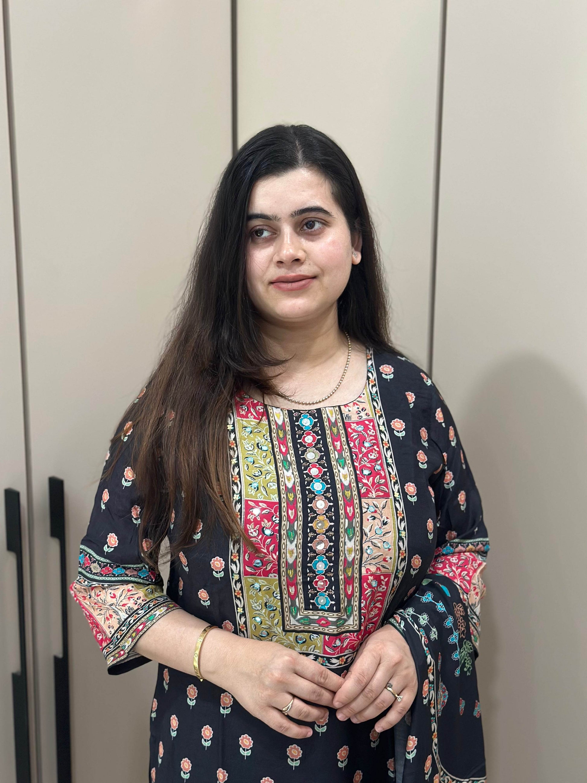 Crepe Silk Suit Set for Women - Vijay Laxmi