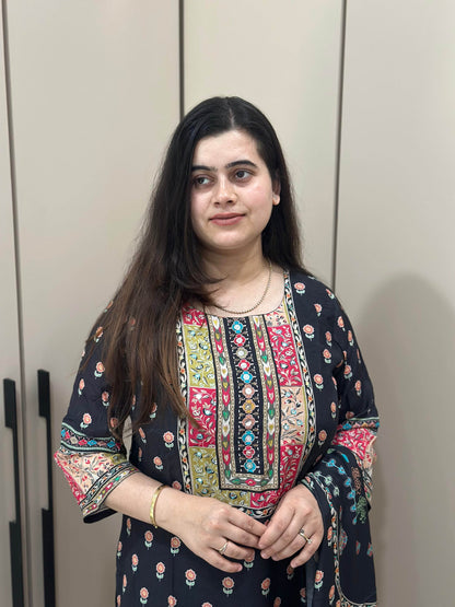 Crepe Silk Suit Set for Women - Vijay Laxmi