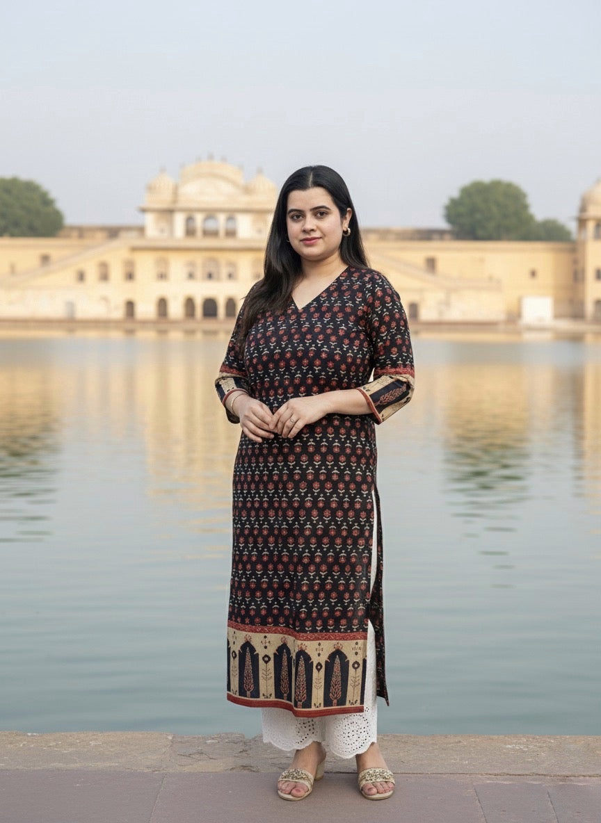 Airy Cotton kalamkari kurti for women