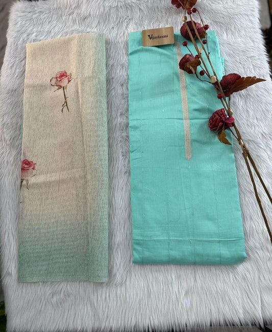 COTTON UNSTITCEHD SUIT - Vijay Laxmi