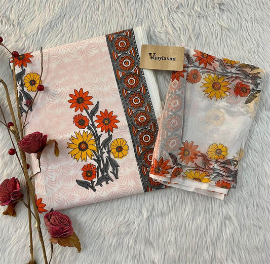 COTTON UNSTITCEHD SUIT - Vijay Laxmi