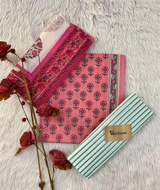 COTTON UNSTITCEHD SUIT - Vijay Laxmi