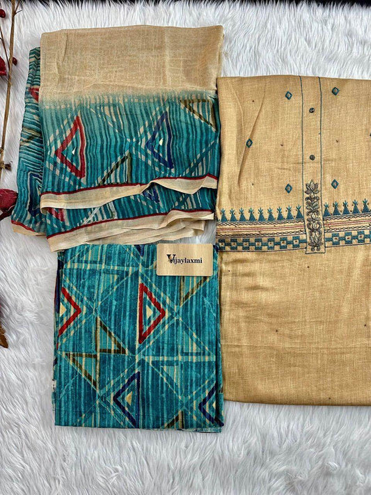 COTTON UNSTITCHED SUIT - Vijay Laxmi