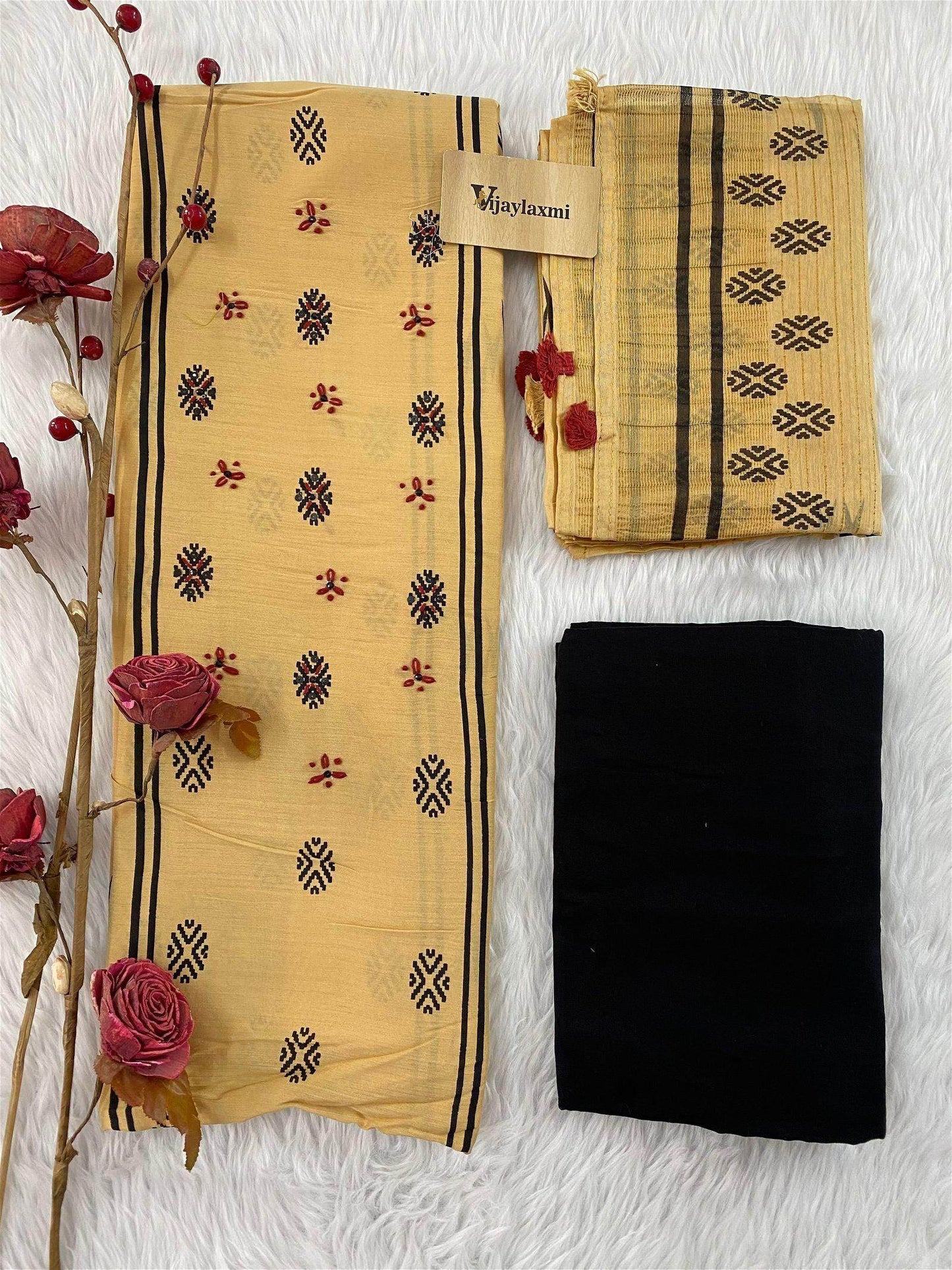 COTTON UNSTITCHED SUIT - Vijay Laxmi