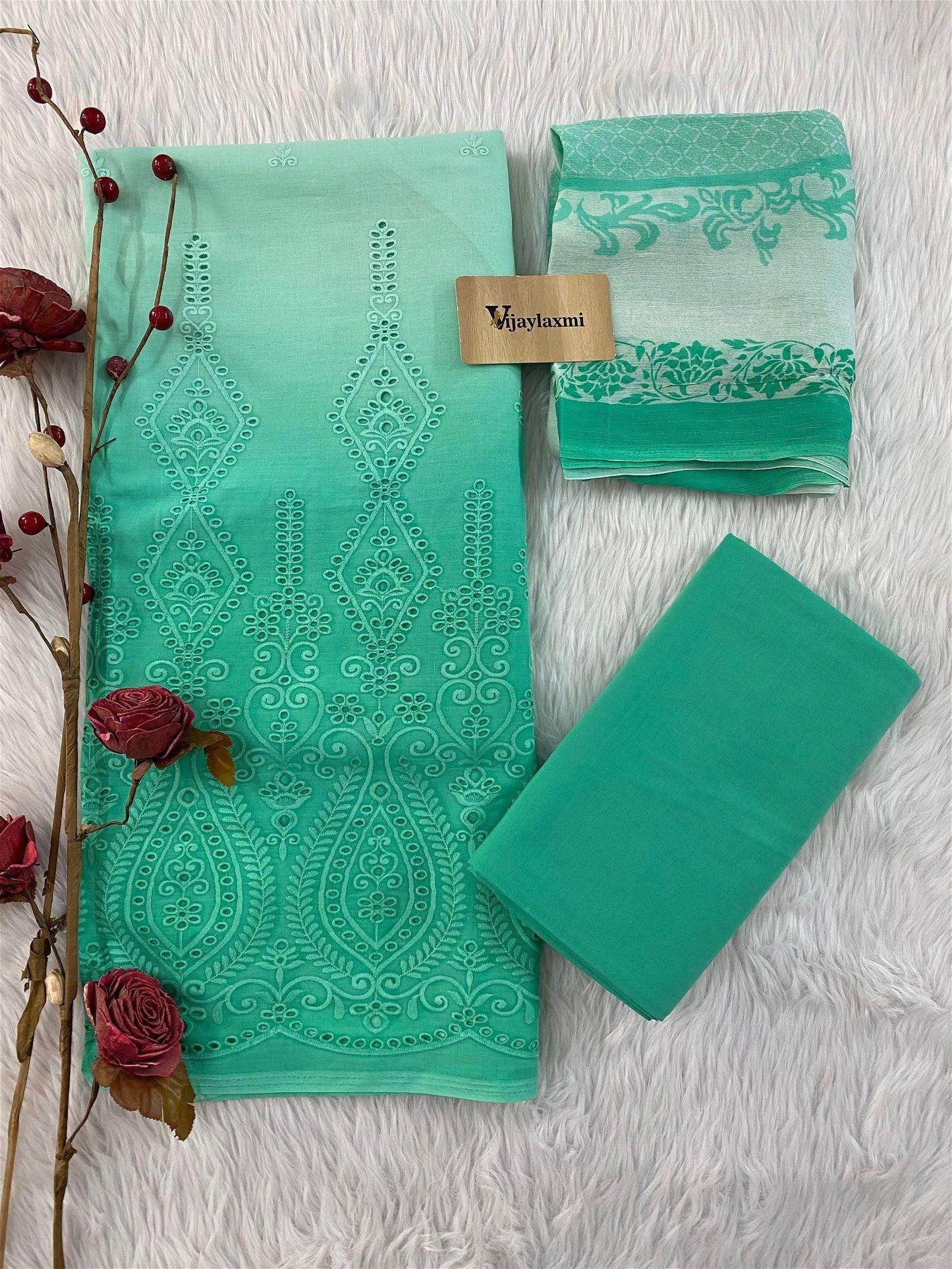 COTTON UNSTITCHED SUIT - Vijay Laxmi