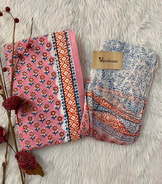 COTTON UNSTITCHED SUIT - Vijay Laxmi