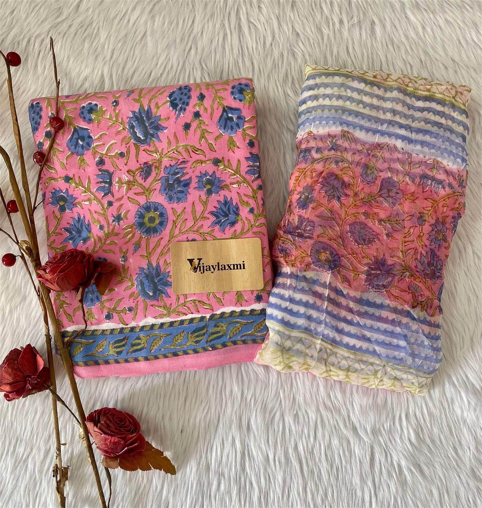 COTTON UNSTITCHED SUIT - Vijay Laxmi