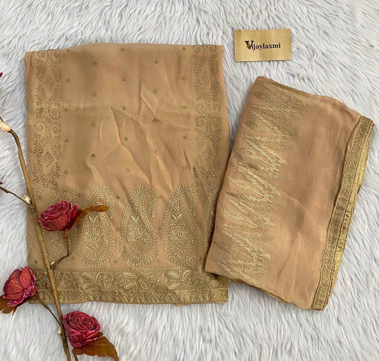 CREPE UNSTITCHED SUIT - Vijay Laxmi