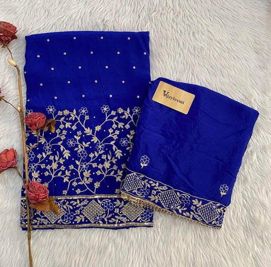 CREPE UNSTITCHED SUIT - Vijay Laxmi