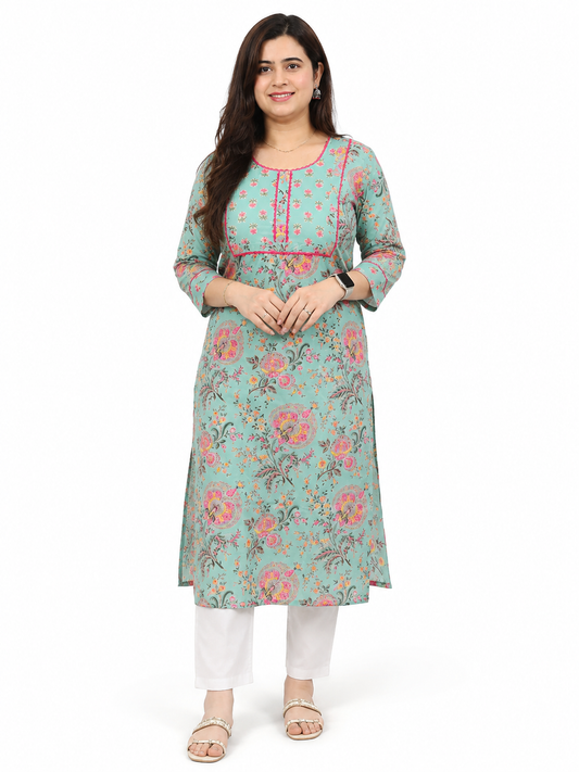 Gulmohar Cotton kurti for women floral