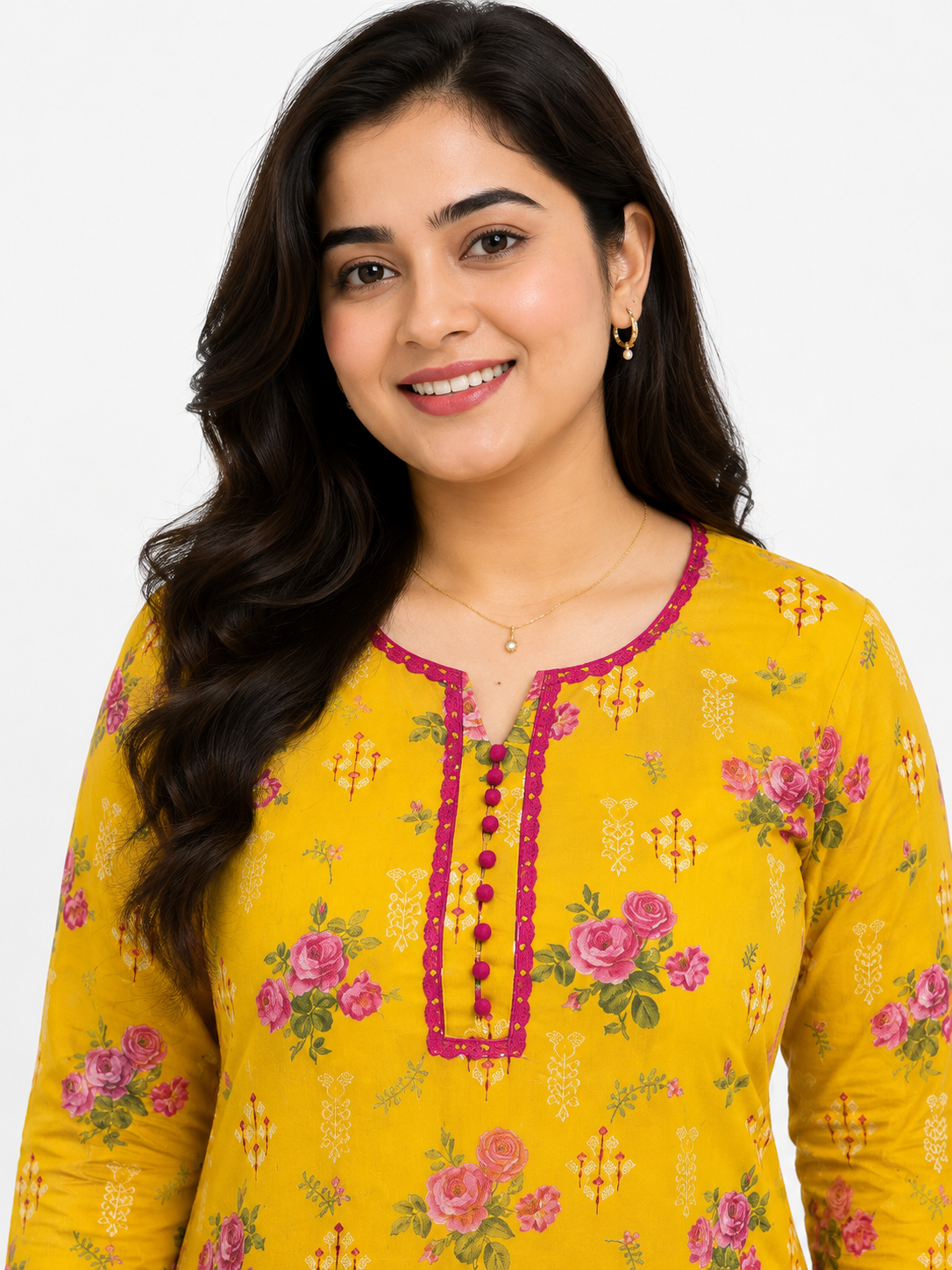 Gulmohar Cotton kurti for women yellow