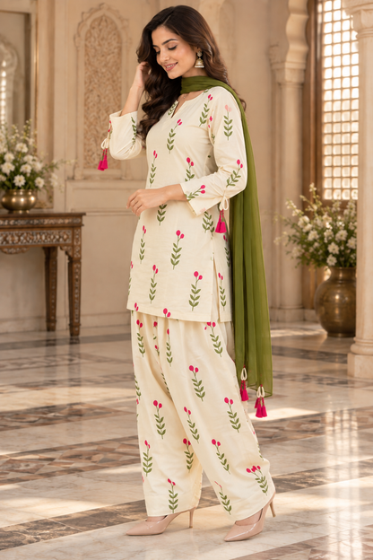 NAZAKAT Cotton printed Farshi Salwar Suit
