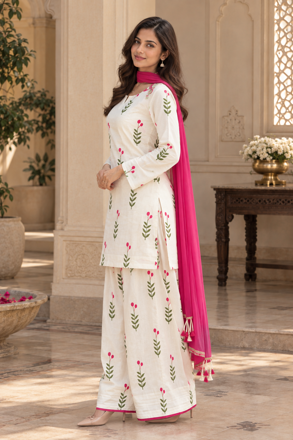 NAZAKAT Cotton printed Farshi Salwar Suit