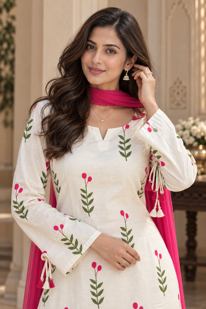 NAZAKAT Cotton printed Farshi Salwar Suit