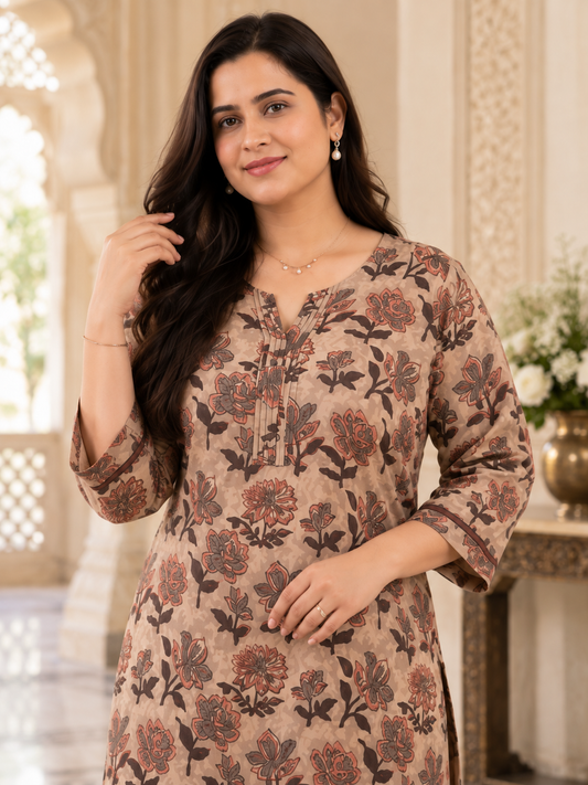 Gulzar dabu printed cotton suit set