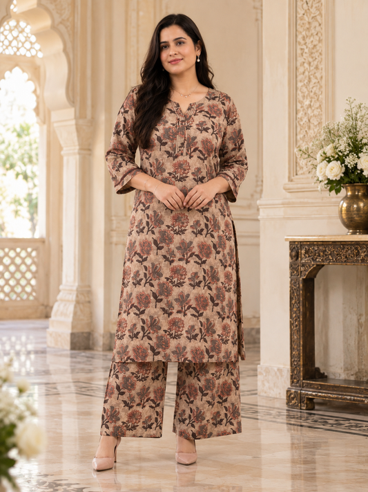 Gulzar dabu printed cotton suit set