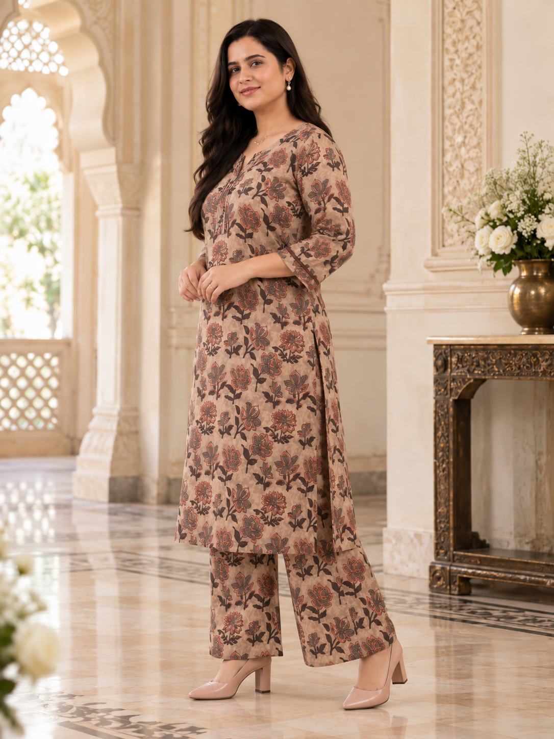 Gulzar dabu printed cotton suit set