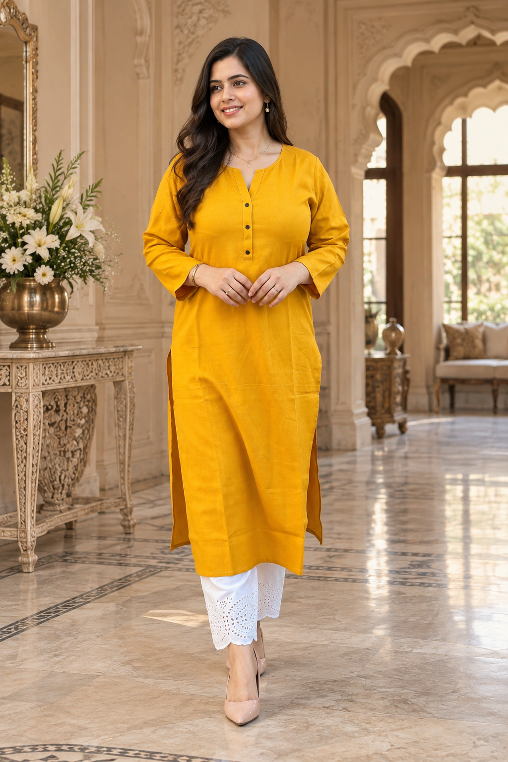 Airy Linen Long Kurta