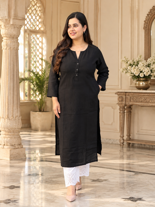 Airy Linen Long Kurta