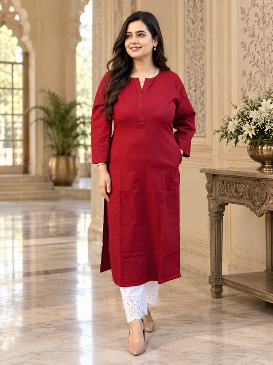Airy Linen Long Kurta