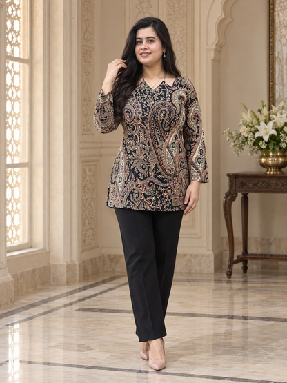 Jasmine short kurti Black