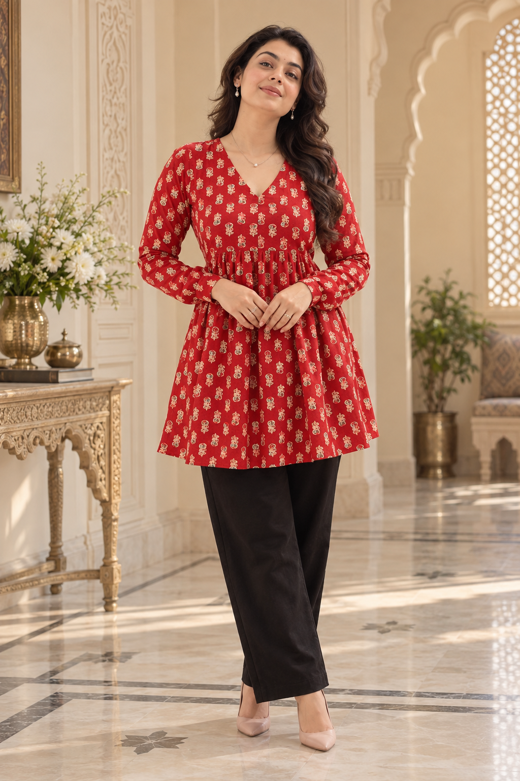 Short Cotton tunic for women