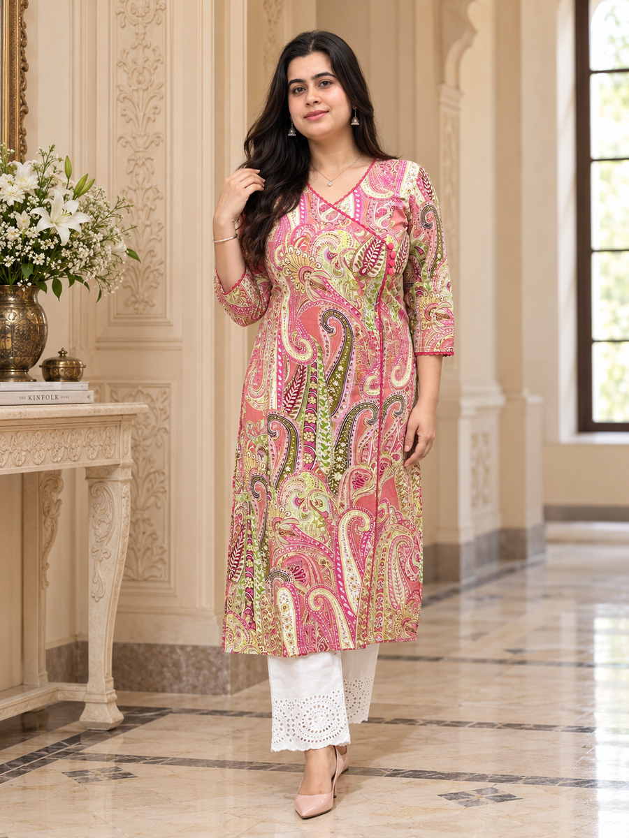 Airy Cotton Kurti for women kalamkari
