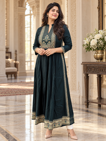 A-Line kurti  greyish