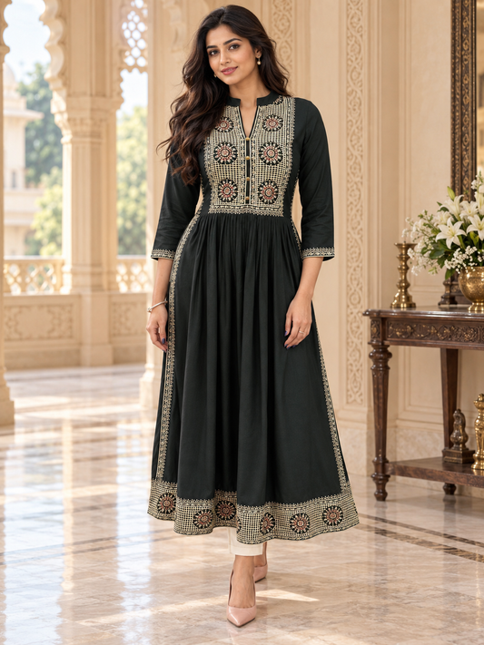 Naira cut Kurti D5 Olive