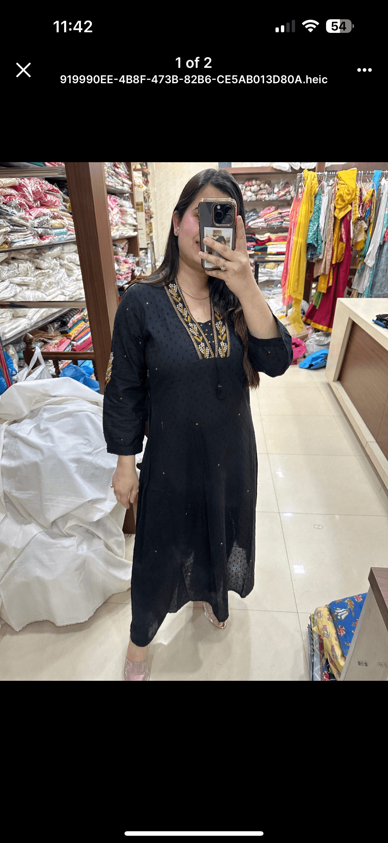 Cotton Black Suit - Vijay Laxmi