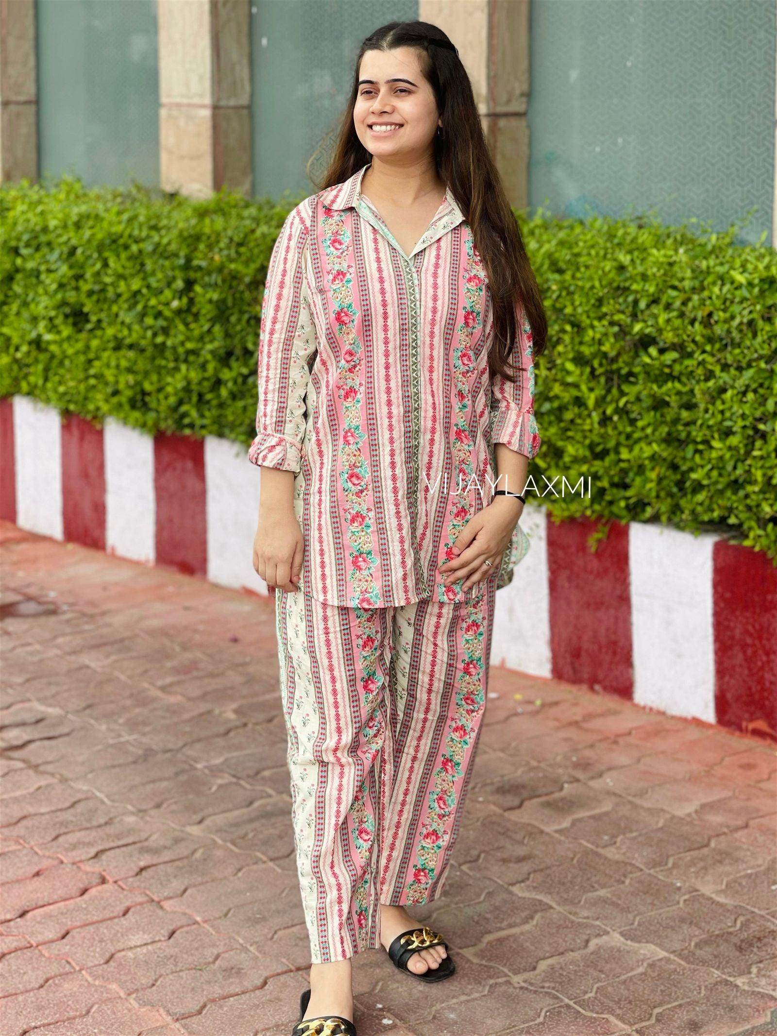 Cotton Cord Set for women - Vijay Laxmi