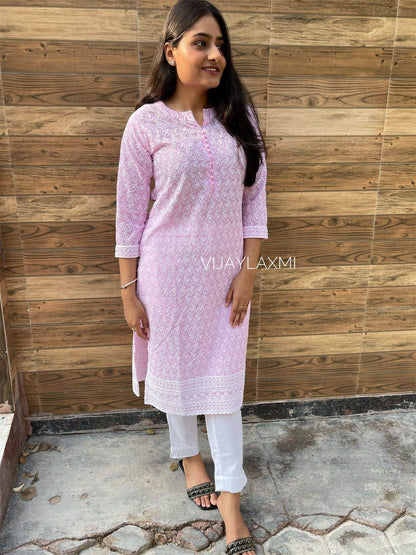 Cotton Kurta Pant Set - Vijay Laxmi
