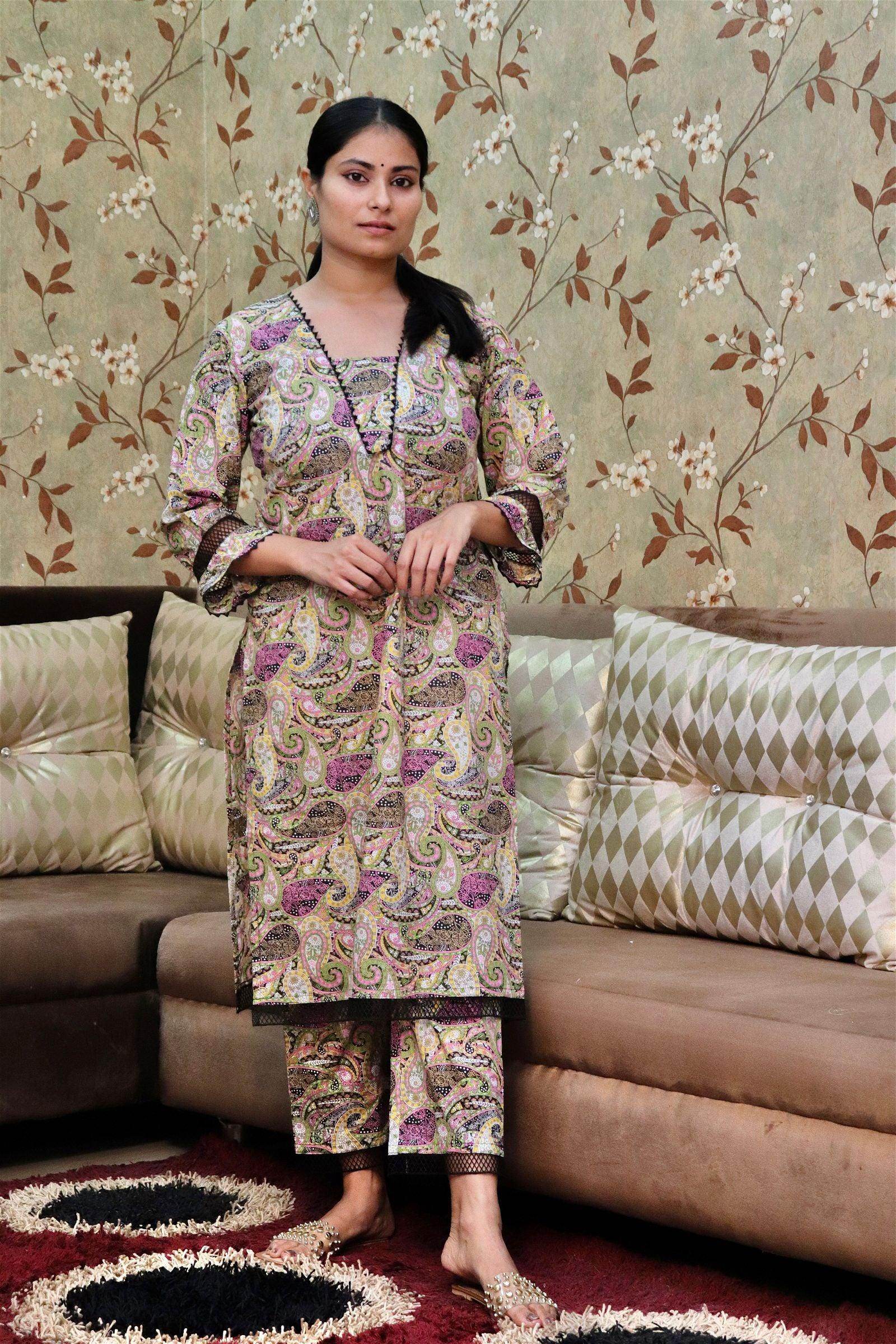 Cotton Kurta Set For Women - Vijay Laxmi