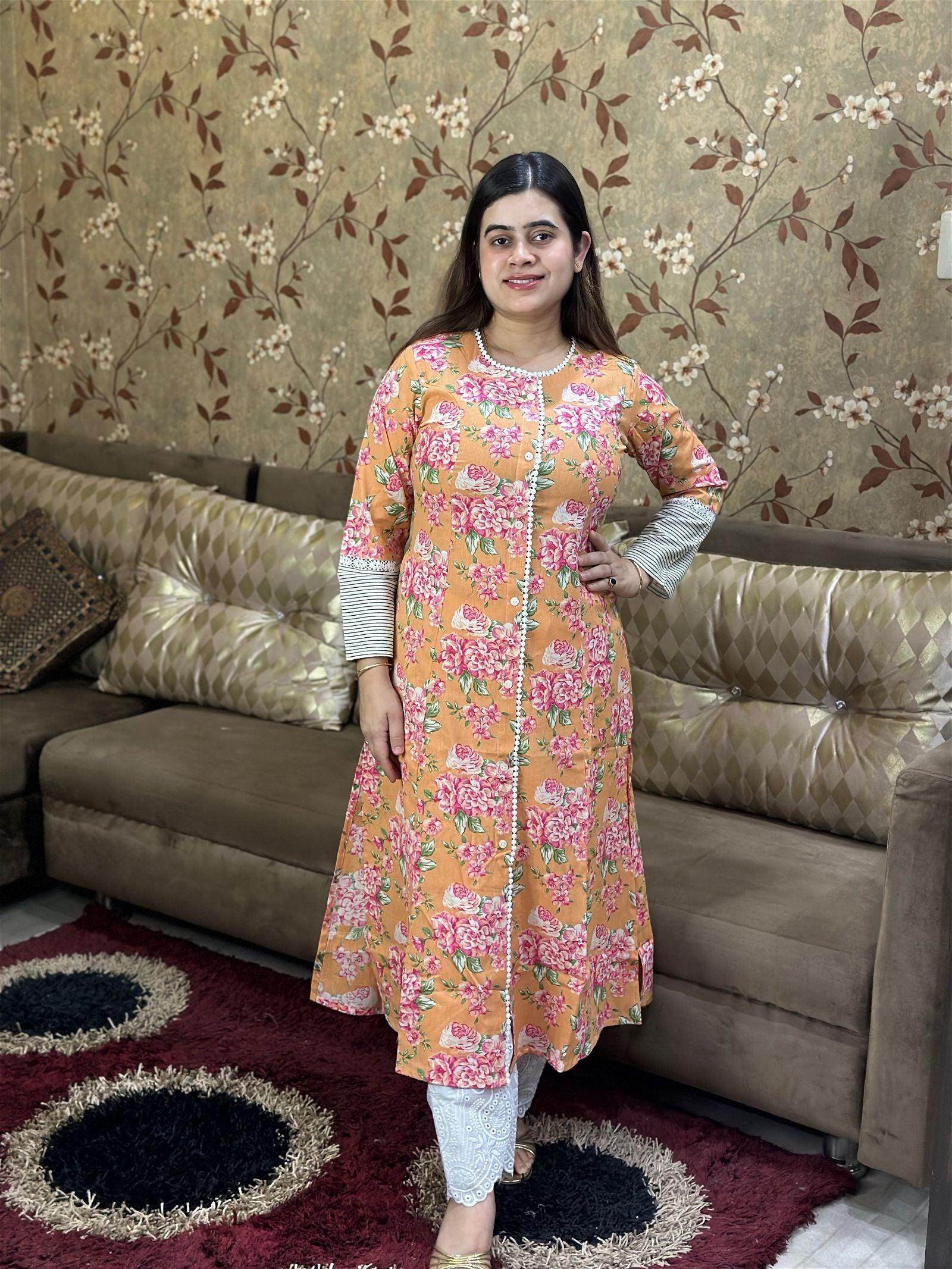 Cotton Kurti MN ALine - Vijay Laxmi