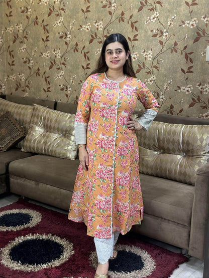 Cotton Kurti MN ALine - Vijay Laxmi